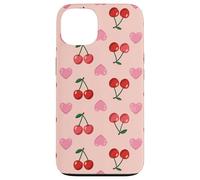 Wild Cherries Hearts Pattern Cherry Red Custodia per iPhone 13