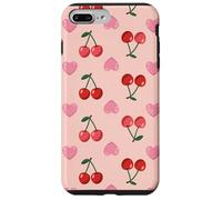 Wild Cherries Hearts Pattern Cherry Red Custodia per iPhone 7 Plus/8 Plus