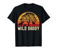 Wild Daddy Zoo Born Wild Birthday Safari Jungle Wild Father Maglietta