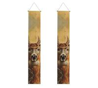 Wild Deer Stampa Banner Decor Ambiente festivo Ogni occasione Porta esterna Interna Portico Anteriore Di più