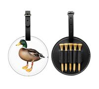 Wild Duck - Borsa portaoggetti per tee da golf, facile da trasportare e più efficiente per giocare a golf, colore: nero
