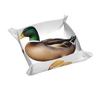 Wild Duck - Vassoio portaoggetti in pelle, portachiavi, monete, orologi, orecchini e altri accessori, un must per la casa