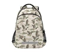 Wild Duck - Zaini con sfondo mimetico per bambini, per la scuola, per studenti, per ragazzi e ragazze, borsa casual