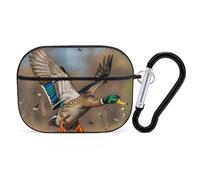 Wild Ducks and Tree AirPod Pro, custodia antigraffio rigida in PC con portachiavi, accessorio per AirPod Pro 2°/1° custodia per donne e uomini, stile nero