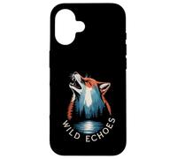 Wild Echoes Howling Wolf Foresta Riflessione Custodia per iPhone 16