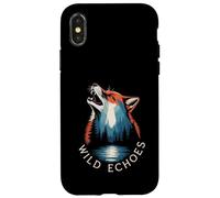 Wild Echoes Howling Wolf Foresta Riflessione Custodia per iPhone X/XS