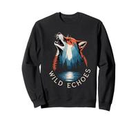 Wild Echoes Howling Wolf Foresta Riflessione Felpa