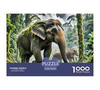 Wild Elephant Crushing Vines 1000 Pezzi Puzzle Regalo Creativo Per Il Relax Animal Per Adulti E Bambini Dai 12 Anni Confezione Di Alta Qualità Sfide Extra Divertenti Intrattenimento Creativo 70x50cm/1