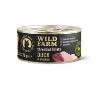 WILD FARM Fillets Duck&Chicken 70 g - Alimento umido senza cereali per gatti in brodo