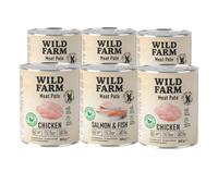 WILD FARM Pate Salmon&Fish/Chicken 6x800g cibo senza glutine per cani