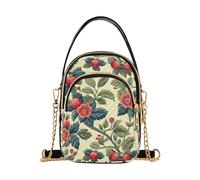 Wild Floral Red Cyan trendy borse a tracolla per le donne con multi tasche borse per le donne per le madri
