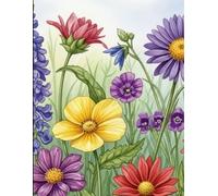 Wild Flower Graph Notebook: 140-Page Floral Grid Journal - Botanical Grid Paper Notebook for Drawing & Planning