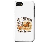 Wild Flowers And Wild Horses Western Watercolor Graphic Custodia per iPhone SE (2020) / 7/8