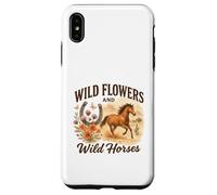 Wild Flowers And Wild Horses Western Watercolor Graphic Custodia per iPhone XS Max