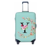 Wild Flowers Lettera Y Coprivaligia da viaggio in spandex, borsa protettiva per valigia, Wild Flowers Lettera Y stampata su entrambi i lati, adatta a bagagli da 18-32 pollici, custodia per valigia per