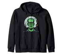 Wild Frankenstein Halloween Graphic Tees - Cool Frankenstein Felpa con Cappuccio