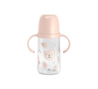 Wild&free biberon antigoccia con manici 270ml +6m rosa - suavinex