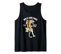 Wild & Free Enjoy Cool Brave Tokyo Japan Wild Tiger Graphic Canotta