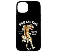 Wild & Free Enjoy Cool Brave Tokyo Japan Wild Tiger Graphic Custodia per iPhone 15 Plus