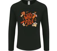 Wild & Free Mushroom Foraging Nature Uomo Long Sleeve T-Shirt