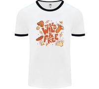 Wild & Free Mushroom Foraging Nature Uomo Ringer T-Shirt