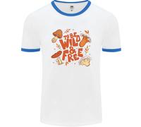 Wild & Free Mushroom Foraging Nature Uomo Ringer T-Shirt