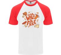 Wild & Free Mushroom Foraging Nature Uomo S/S Baseball T-Shirt