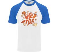 Wild & Free Mushroom Foraging Nature Uomo S/S Baseball T-Shirt