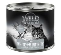 Wild Freedom Adult 24 x 200 g - senza cereali Alimento umido per gatto - White Infinity - Pollo & Cavallo