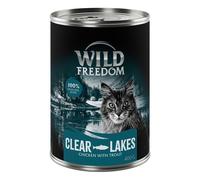 Wild Freedom Adult 12 x 400 g - senza cereali Alimento umido per gatto - Clear Lakes - Trota & Pollo