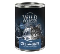 Wild Freedom Adult 24 x 400 g - senza cereali Alimento umido per gatto - Cold River - Merluzzo & Pollo