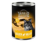 Wild Freedom Adult 24 x 400 g - senza cereali Alimento umido per gatto - Golden Valley - Coniglio & Pollo