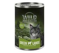 12 x 400 g Wild Freedom Umido + 400 g di Crocchette per gatti - Green Lands - Agnello e Pollo