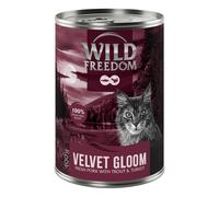 Wild Freedom Adult "Red" 6 x 400 g umido senza cereali per gatto - Velvet Gloom - Maiale, Tacchino & Trota