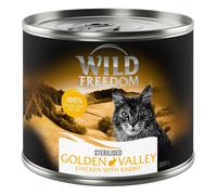 Wild Freedom Adult Sterilised 6 x 200 g - senza cereali Umido per gatti - Golden Valley - Coniglio & Pollo