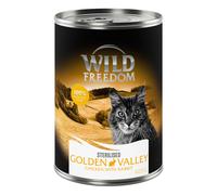 5 + 1 gratis! 6 x 400 g Wild Freedom Umido per gatti - Sterilised: Golden Valley Coniglio & Pollo