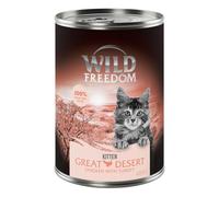Wild Freedom Kitten 6 x 400 g Alimento umido per gatto - NUOVO: Great Desert - Tacchino & Pollo