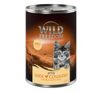 5 + 1 gratis! 6 x 400 g Wild Freedom Umido per gatti - Kitten Wide Country Vitello & Pollo
