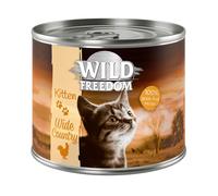 Wild Freedom Kitten lattine 12 x 200 g Umido per gatto - Wide Country - Vitello e Pollo