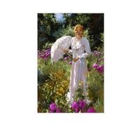 Wild Gardens And Lace di Richard S Johnson Artist Pre-raphaelite Romanticism pittura a olio estetica poster su tela per camera da letto decorazione per camera da letto sport paesaggio ufficio camera
