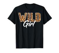 Wild Girl divertente leopardo amante degli animali party outfit regalo Maglietta
