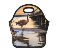 Wild Goose by the Bridge, borsa portapranzo riutilizzabile per donne e uomini, borsa termica per il pranzo, grande capacità, contenitore per il pranzo, per lavoro, ufficio, picnic, viaggi