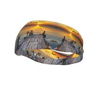 Wild Goose By The Bridge, fascia per capelli sportiva decorativa, alla moda, assorbe il sudore, buona elasticità, può essere utilizzata in tutte le stagioni, sia per uomini che per donne. La larghezza