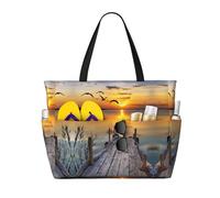 Wild Goose by The Bridge, grande borsa da spiaggia impermeabile da donna, con cerniera e tasche, borsa pieghevole per viaggi, piscina, shopping, vacanze, palestra