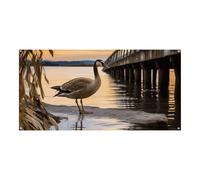 Wild Goose by The Bridge, grande striscione da appendere alla parete, sfondo per feste di compleanno, per Capodanno, laurea, matrimonio, compleanno, decorazione, 180 x 90 cm