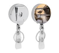 Wild Goose by The Bridge - Porta badge retrattile con robusta clip a coccodrillo, porta badge infermieristico, portachiavi per impiegati, insegnanti, donne, regali