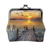 Wild Goose by The Bridge, portamonete con stampa stampata, unisex, in pelle, con chiusura a bacio, piccolo portamonete