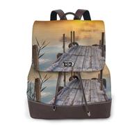 Wild Goose by The Bridge, zaino da donna, impermeabile, antifurto, leggero, in pelle PU, alla moda, in nylon, borsa a tracolla per scuola e viaggio, Nero , Taglia unica