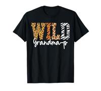 Wild Grandma-P Animal Pattern Festa della Madre Terra Maglietta