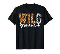 Wild Grandma-T Animal Pattern Festa della Madre Terra Maglietta